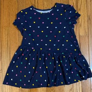 Crown & Ivy Kids Navy Dress with Heart Accents